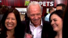 Anthony Hopkins talks to OnTheRedCarpet.com at the Hollywood premiere of The Muppets. - Provided courtesy of OTRC