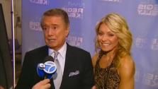 Regis Philbin and Kelly Ripa talk to WABC Television in this interview posted on Nov. 18, 2011, his last regular appearance on LIVE! With Regis and Kelly. - Provided courtesy of WABC