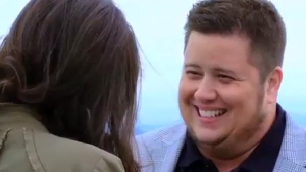 Chaz Bono and Jennifer Elia appear in a still from the OWN documentary, 'Being Chaz.'