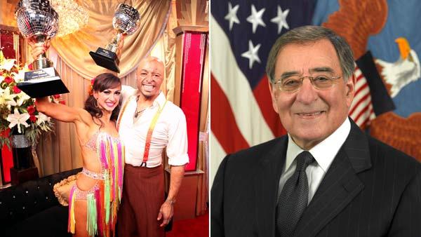 J.R. Martinez talks to OnTheRedCarpet.com after the Dancing With The Stars season 13 finale on Tuesday, November 22 / Defense Secretary Leon Panetta in a file photo from the official website of the U.S. Department of Defense. - Provided courtesy of ABC / defense.gov J.R. Martinez talks to OnTheRedCarpet.com after the Dancing With The Stars season 13 finale on Tuesday, November 22 / Defense Secretary Leon Panetta in a file photo from the official website of the U.S. Department of Defense. - Provided courtesy of ABC / defense.gov