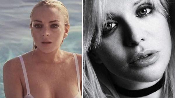Lindsay Lohan appears in a still from Lindsay Lohan - A Richard Phillips Film. / Courtney Love appears in an undated photo from her official MySpace page. - Provided courtesy of YouTube / MySpace.com/CourtneyLove Lindsay Lohan appears in a still from Lindsay Lohan - A Richard Phillips Film. / Courtney Love appears in an undated photo from her official MySpace page. - Provided courtesy of YouTube / MySpace.com/CourtneyLove