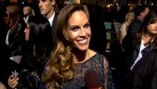 Hilary Swank talks to OnTheRedCarpet.com at the Hollywood premiere of New Years Eve. - Provided courtesy of OTRC