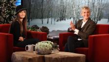 Paris Jackson and Ellen DeGeneres appear on The Ellen DeGeneres Show, to air on Thursday, December 15, 2011. - Provided courtesy of Michael Rozman / Warner Bros.