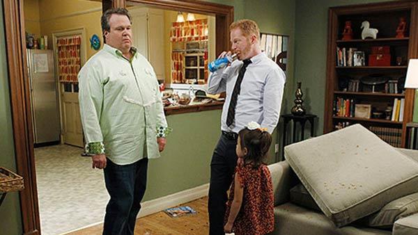 Eric Stonestreet and Jesse Tyler Ferguson appear in a scene from the ABC show 'Modern Family.'