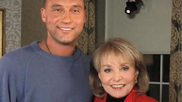 Barbara Walters appears with Derek Jeter in a 2011 photo.