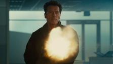 Arnold Schwarzenegger appears in a scene from the 2012 film The Expendables 2. - Provided courtesy of none / Millennium Films / Lionsgate