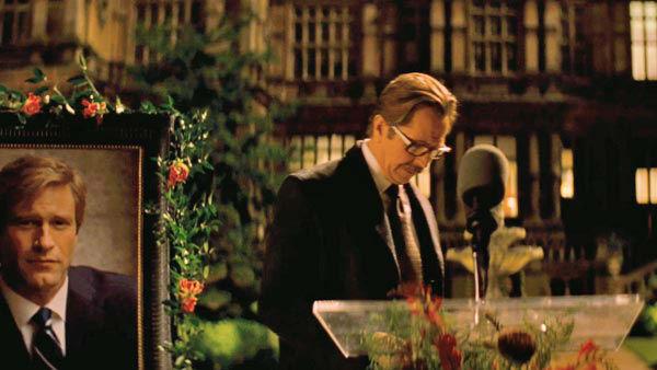 Gary Oldman in an image from the 2012 film, 'The Dark Knight Rises,' directed by Christopher Nolan.