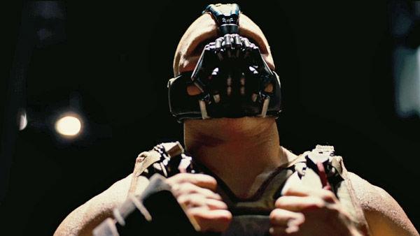 Tom Hardy in an image from the 2012 film, 'The Dark Knight Rises,' directed by Christopher Nolan.