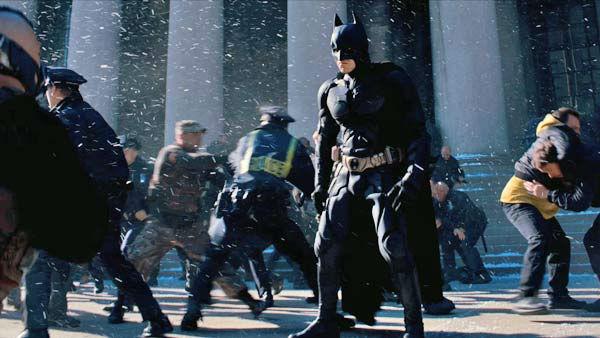 Christian Bale in an image from the 2012 film, 'The Dark Knight Rises,' directed by Christopher Nolan.
