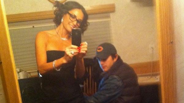 Demi Moore Tweeted this photo of herself and Ashton Kutcher on Sept. 20, 2010 from the set of her movie 'The Reasonable Bunch.'