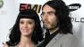 Singer Katy Perry, left, and actor Russell Brand arrive at the EMI Grammy party in Los Angeles on Sunday, Jan. 31, 2010.