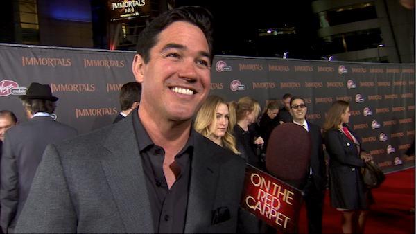 Dean Cain talks to OnTheRedCarpet.com at the premiere of 'Immortals' in Los Angeles on Nov. 7, 2011.