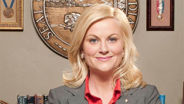 Amy Poehler appears in a promotional photo for the NBC series 'Parks and Recreation.'