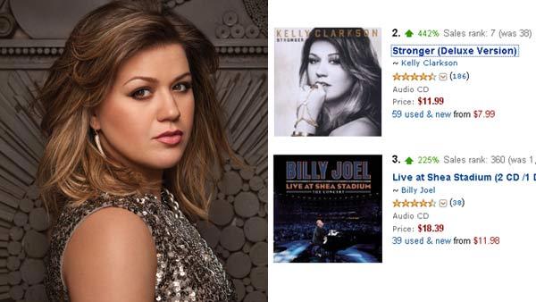 Kelly Clarkson appears in an undated promotional photo on her official website. / A screen cap of Clarksons album sales on December 30, 2011 from Amazon.com. - Provided courtesy of KellyClarkson.com / Amazon Kelly Clarkson appears in an undated promotional photo on her official website. / A screen cap of Clarksons album sales on December 30, 2011 from Amazon.com. - Provided courtesy of KellyClarkson.com / Amazon