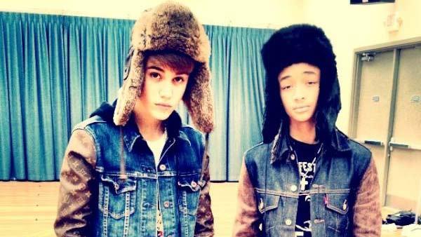 Justin Bieber and Jaden Smith appear in a photo posted on Biebers official Twitter account on December 1, 2011. - Provided courtesy of Twitter.com/JustinBieber Justin Bieber and Jaden Smith appear in a photo posted on Biebers official Twitter account on December 1, 2011. - Provided courtesy of Twitter.com/JustinBieber