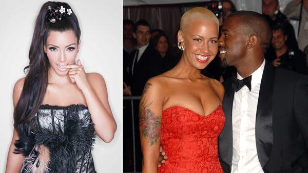 Kim Kardashian in an undated photo from her official Facebook page. / Amber Rose and Kanye West arrive at the Metropolitan Museum of Arts Costume Institute Gala in New York, on Monday, May 4, 2009. - Provided courtesy of Facebook.com/KimKardashian / AP Photo/Peter Kramer Kim Kardashian in an undated photo from her official Facebook page. / Amber Rose and Kanye West arrive at the Metropolitan Museum of Arts Costume Institute Gala in New York, on Monday, May 4, 2009. - Provided courtesy of Facebook.com/KimKardashian / AP Photo/Peter Kramer