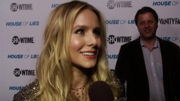Kristen Bell talks to OnTheRedCarpet.com at the premiere of the Showtime series 'House of Lies' in Los Angeles on Jan. 4, 2012.