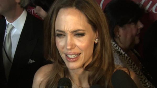 Angelina Jolie talks to OnTheRedCarpet.com at the Palm Springs International Film Festival on Jan. 7, 2012.
