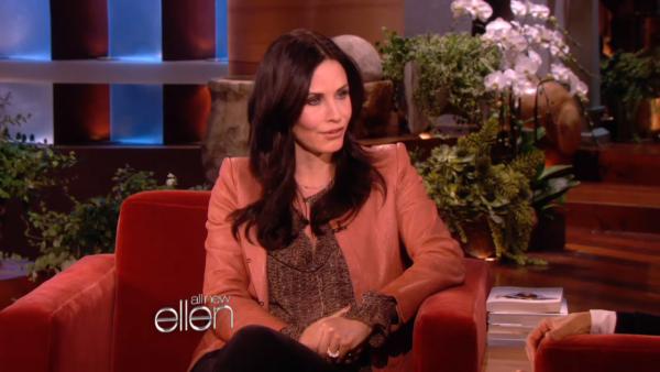 Courteney Cox appears in a still from her January 7 appearance on The Ellen DeGeneres Show. - Provided courtesy of Warner Bros. / The Ellen DeGeneres Show Courteney Cox appears in a still from her January 7 appearance on The Ellen DeGeneres Show. - Provided courtesy of Warner Bros. / The Ellen DeGeneres Show