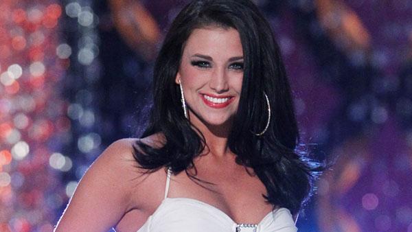 Miss Wisconsin, Laura Kaeppeler appears in the swimsuit competition of The 2012 Miss America Pageant. - Provided courtesy of ABC / Craig Sjodin