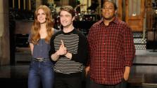 Lana Del Ray, Daniel Radcliffe and Kenan Thompson appear in a still from the January 14 episode of Saturday Night Live. - Provided courtesy of NBC / Dana Edelson