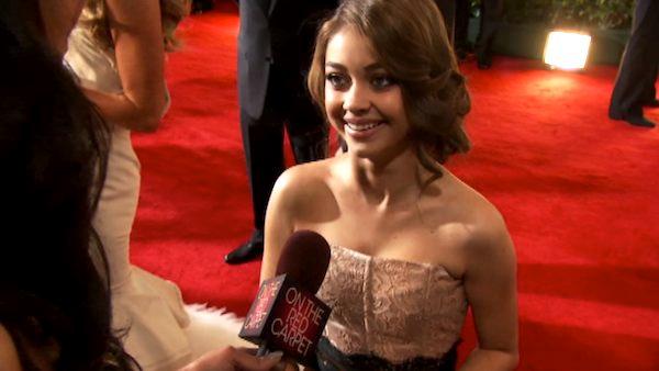 Sarah Hyland, who appears on the ABC show Modern Family, talks to OnTheRedCarpet.com at the Golden Globe Awards in Los Angeles on Jan. 15, 2012. - Provided courtesy of OTRC Sarah Hyland, who appears on the ABC show Modern Family, talks to OnTheRedCarpet.com at the Golden Globe Awards in Los Angeles on Jan. 15, 2012. - Provided courtesy of OTRC