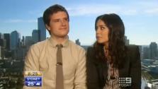 Vanessa Hudgens and Josh Hutcherson appear on Australias Today show. - Provided courtesy of Today show Australia