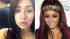 Left: Snooki seen with no makeup in a Twitter...
