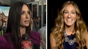 Demi Moore talks to OnTheRedCarpet.com at the premiere of the film The Joneses in April 2010. / Sarah Jessica Parker talks to OnTheRedCarpet.com about I Dont Know How She Does It in September 2011. - Provided courtesy of OTRC