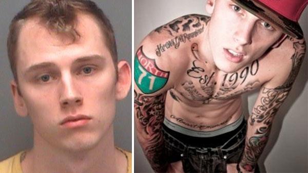 Richard Baker aka Machine Gun Kelly appears in a mug shot taken by the Pinellas County Sheriffs Office after his January 29, 2012 arrest for disorderly conduct. / Machine Gun Kelly appears in an undated photo from his official website. - Provided courtesy of Pinellas County Sheriffs Office / MGKLaceup.com Richard Baker aka Machine Gun Kelly appears in a mug shot taken by the Pinellas County Sheriffs Office after his January 29, 2012 arrest for disorderly conduct. / Machine Gun Kelly appears in an undated photo from his official website. - Provided courtesy of Pinellas County Sheriffs Office / MGKLaceup.com