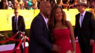 J.R. Martinez kisses gf's belly at SAG Awards