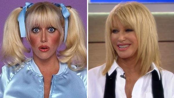 Suzanne Somers appears in a promotional photo for 'Three's Company. / Suzanne Somers appears in a still from the webseries, 'Suzanne Somers: Breaking Through' on February 2, 2012.
