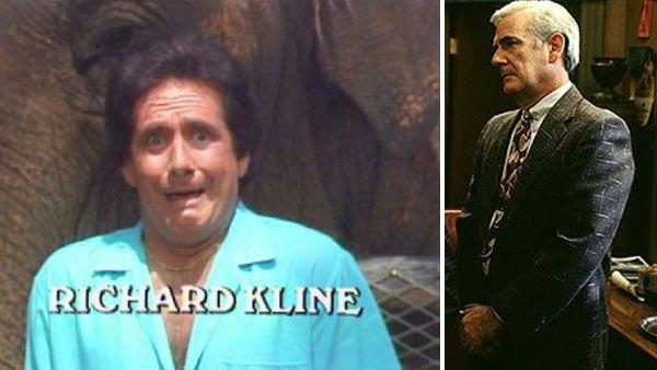Richard Kline appears in the credits of 'Three's Company.' / Richard Kline appears in a still from the 1999 film 'Liberty Heights.'