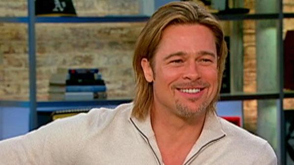 Brad Pitt appears in a February 6, 2012 interview on CBS. - Provided courtesy of CBS Brad Pitt appears in a February 6, 2012 interview on CBS. - Provided courtesy of CBS