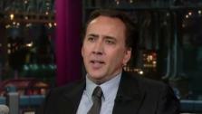 Nicholas Cages appears on The Late Show With David Letterman on Feb. 9, 2012. - Provided courtesy of CBS
