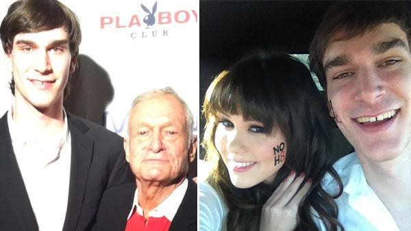 Hugh Hefner and his son Marston appear in at their joint birthday bash at the Palms Hotel and Casino in Las Vegas on April 9, 2011. / Marston Hefner and Claire Sinclair appear in a photo posted on her official Lockerz account on February 9, 2012. - Provided courtesy of Yfrog.com/h32k7dqj / Lockerz.com/s/182249142 Hugh Hefner and his son Marston appear in at their joint birthday bash at the Palms Hotel and Casino in Las Vegas on April 9, 2011. / Marston Hefner and Claire Sinclair appear in a photo posted on her official Lockerz account on February 9, 2012. - Provided courtesy of Yfrog.com/h32k7dqj / Lockerz.com/s/182249142
