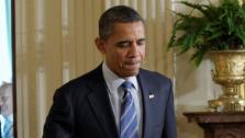 President Barack Obama, right, heads to the stage with Education Secretary Arne Duncan, left, to speak about flexibility for states in the No Child Left Behind law during an event in the East Room of the White House in Washington on Feb. 9, 2012. - Provided courtesy of AP / Susan Walsh