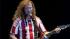 Dave Mustaine appears on stage at a concert in...