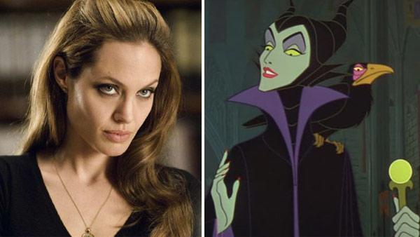 Angelina Jolie appears in a still from the 2008 film, Wanted. / Maleficent appears in a still from Disneys 1959 film, Sleeping Beauty. - Provided courtesy of OTRC / Universal Studios / Walt Disney Productions Angelina Jolie appears in a still from the 2008 film, Wanted. / Maleficent appears in a still from Disneys 1959 film, Sleeping Beauty. - Provided courtesy of OTRC / Universal Studios / Walt Disney Productions