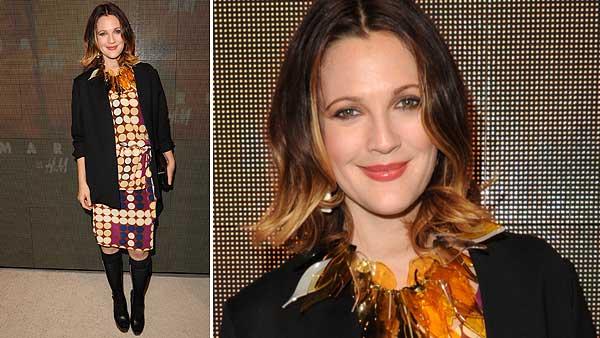 Drew Barrymore appears at the launch party for H and Ms Marni collection in Los Angeles on Feb. 17, 2012. She is wearing an outfit from the fashion line. - Provided courtesy of H and M / Marni Drew Barrymore appears at the launch party for H and Ms Marni collection in Los Angeles on Feb. 17, 2012. She is wearing an outfit from the fashion line. - Provided courtesy of H and M / Marni