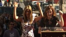 Kathryn Hahn talks about Jennifer Aniston before the Friends alum received a star on the Hollywood Walk of Fame on Feb. 22, 2012. - Provided courtesy of OTRC