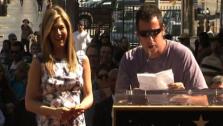Adam Sandler talks about Jennifer Aniston before the Friends alum received a star on the Hollywood Walk of Fame on Feb. 22, 2012. - Provided courtesy of OTRC