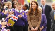 The Duchess of Cambridge arrives at Oxford Spires Academy School in Oxford to visit children helped by the Art Room charity. - Provided courtesy of none / The Prince of Wales press office