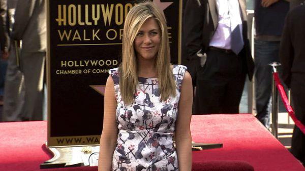 Jennifer Aniston received a star on the Hollywood Walk of Fame on Wednesday, Feb. 22, 2012.