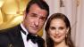 Jean Dujardin, left, poses with presenter Natalie Portman and his award for best actor for 'The Artist' during the 84th Academy Awards on Sunday, Feb. 26, 2012, in the Hollywood section of Los Angeles.