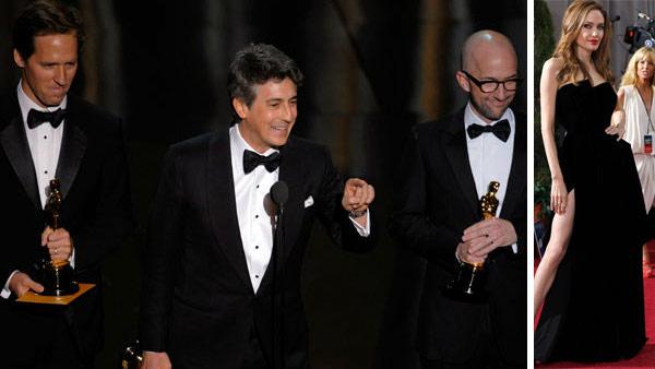 Alexander Payne, Nat Faxon and Jim Rash accept the Oscar for best adapted screenplay for The Descendants during the 84th Academy Awards on Sunday, Feb. 26, 2012. / Actress Angelina Jolie arrives before the 84th Academy Awards on Sunday, Feb. 26, 2012/ - Provided courtesy of AP / Mark J. Terrill / Amy Sancetta Alexander Payne, Nat Faxon and Jim Rash accept the Oscar for best adapted screenplay for The Descendants during the 84th Academy Awards on Sunday, Feb. 26, 2012. / Actress Angelina Jolie arrives before the 84th Academy Awards on Sunday, Feb. 26, 2012/ - Provided courtesy of AP / Mark J. Terrill / Amy Sancetta