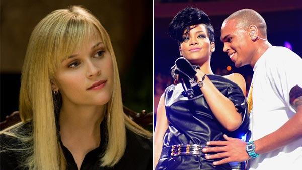 Reese Witherspoon appears in a still from the movie Four Christmases. / Singers Rihanna and Chris Brown performs at Z100 Jingle Ball 2008 at Madison Square Garden on Friday, Dec. 12, 2008 in New York. - Provided courtesy of New Line Cinema / AP / Evan Agostini Reese Witherspoon appears in a still from the movie Four Christmases. / Singers Rihanna and Chris Brown performs at Z100 Jingle Ball 2008 at Madison Square Garden on Friday, Dec. 12, 2008 in New York. - Provided courtesy of New Line Cinema / AP / Evan Agostini