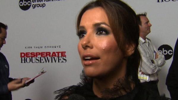 Eva Longoria talks to OnTheRedCarpet.com at a Los Angeles event celebrating the premiere of the eighth and final season of the ABC show 'Desperate Housewives' on Sept. 21, 2011.