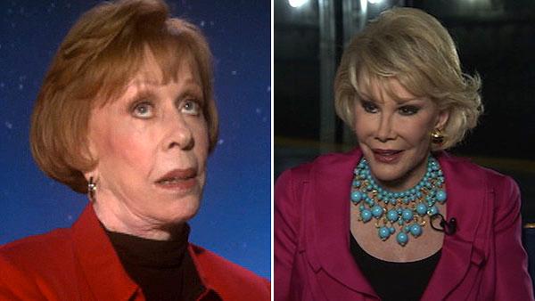 Carol Burnett talks to OnTheRedCarpet.com in a February 2012 interview to promote the movie The Secret World of Arrietty. / Joan Rivers speaks to OnTheRedCarpet.com in May 2010 about her documentary, Joan Rivers: A Piece of Work. - Provided courtesy of OTRC Carol Burnett talks to OnTheRedCarpet.com in a February 2012 interview to promote the movie The Secret World of Arrietty. / Joan Rivers speaks to OnTheRedCarpet.com in May 2010 about her documentary, Joan Rivers: A Piece of Work. - Provided courtesy of OTRC
