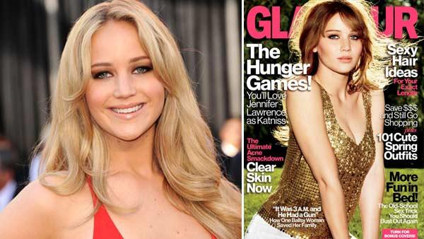 Jennifer Lawrence appears at the 2011 Oscars. / Jennifer Lawrence appears on the April 2012 cover of Glamour magazine. - Provided courtesy of Academy of Motion Picture Arts and Sciences / Glamour Jennifer Lawrence appears at the 2011 Oscars. / Jennifer Lawrence appears on the April 2012 cover of Glamour magazine. - Provided courtesy of Academy of Motion Picture Arts and Sciences / Glamour